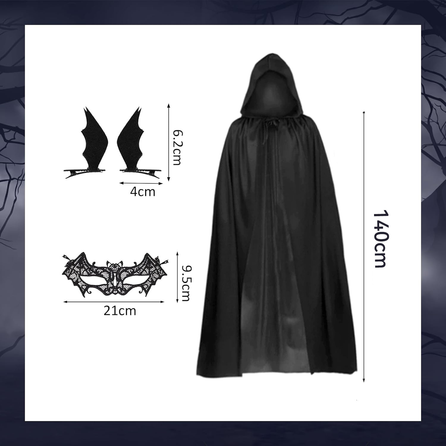 Set di costumi di Halloween co - Black Face Mask Pack recensione e prezzo